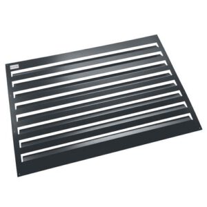Evolar Evo-louvre achterplaat Large donker antraciet aluminium gepoedercoat 1100 x 1200 mm